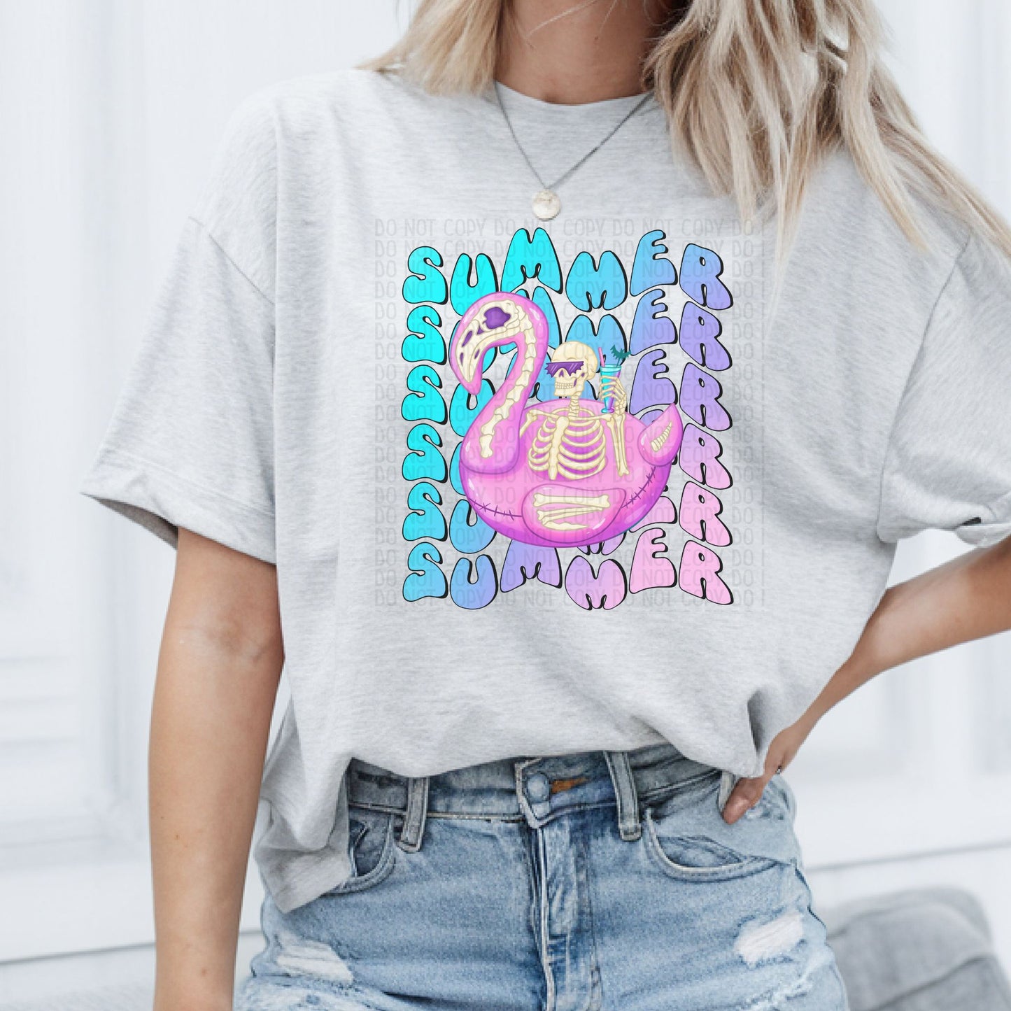 Hot Ghoul Summer Tshirt- Summer Flamingo