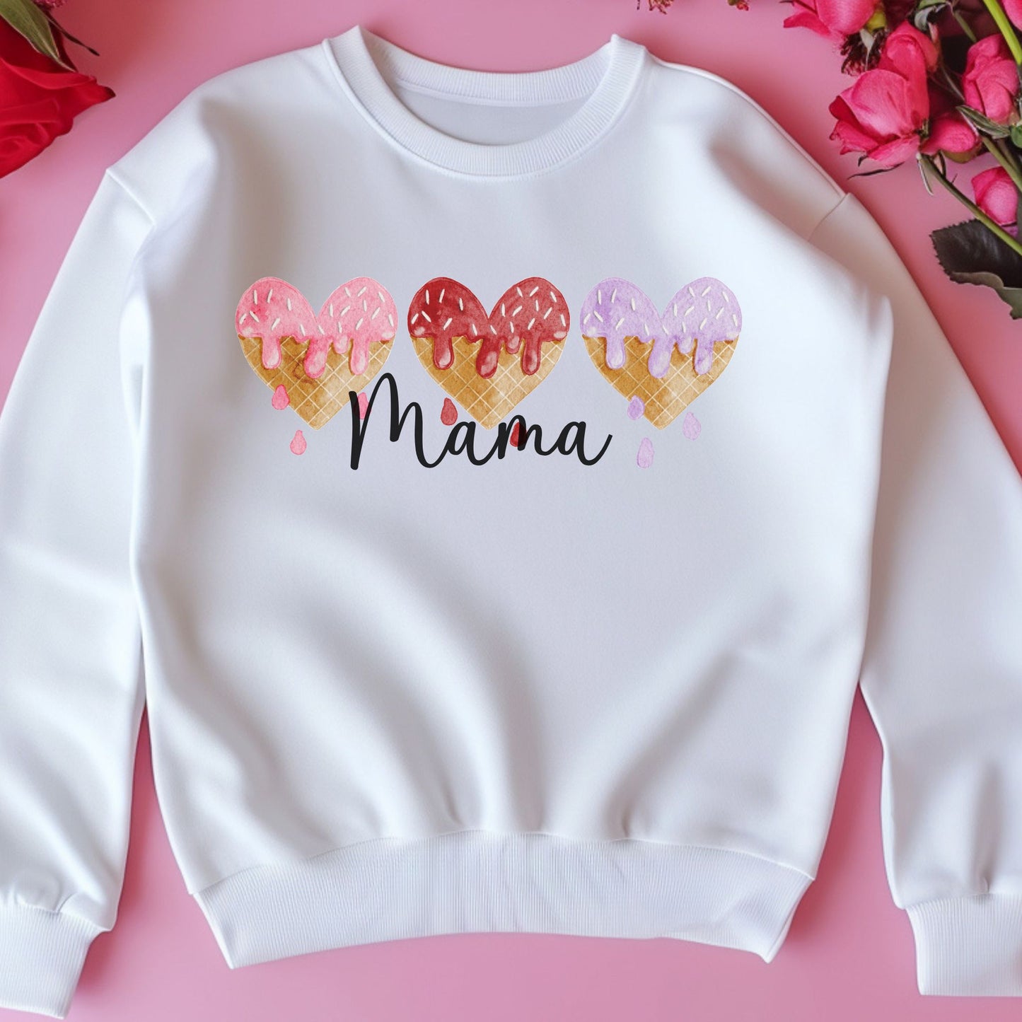 Valentine's Day Mama Cone Sweatshirt